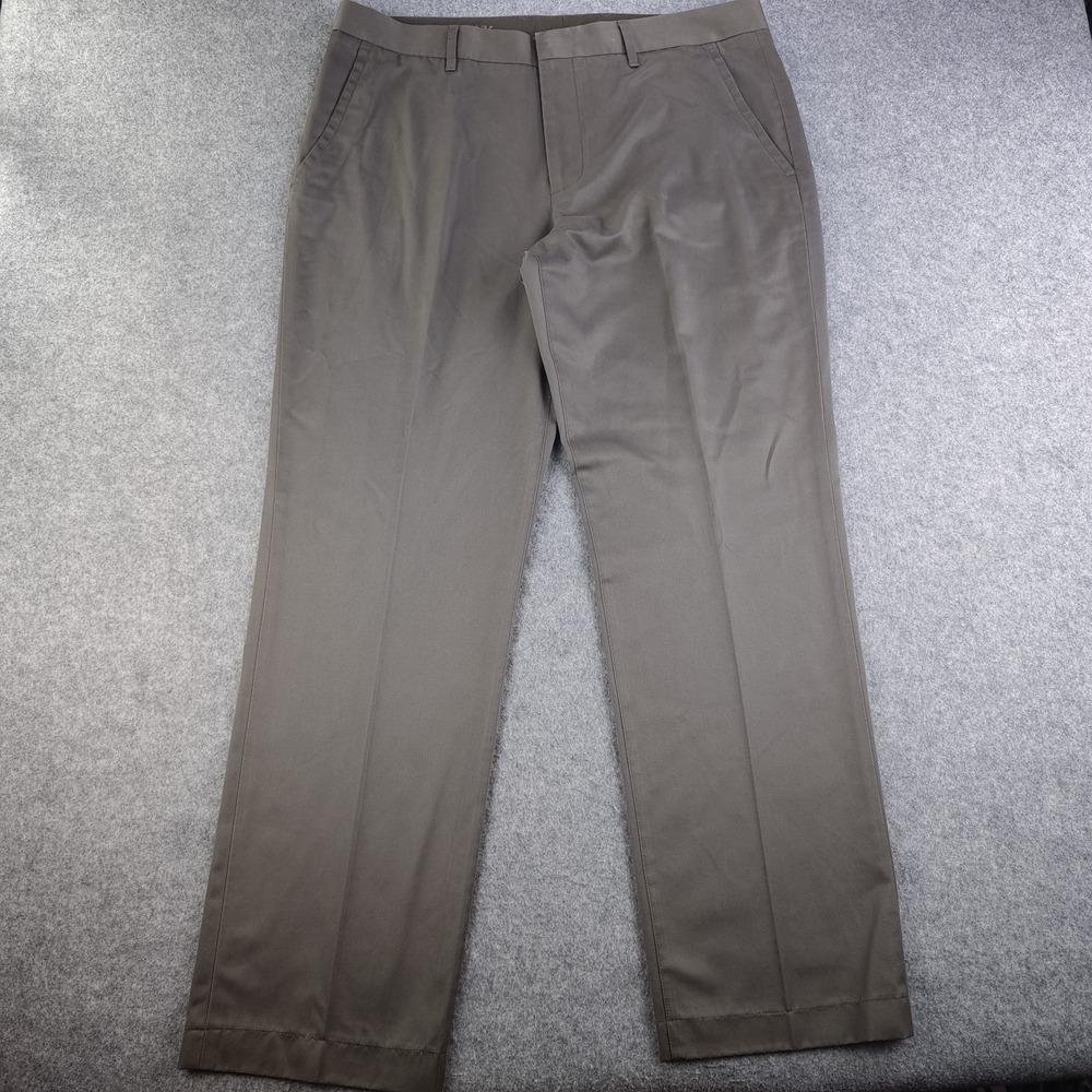 Bonobos Thursday Pants Mens 36x34 Brown Flat Front 100% Cotton Chino